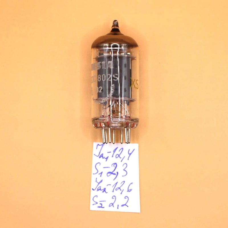 1x Tesla ECC802S Tested NOS Double Triode = 12AU7 , E82CC , ECC82 - Image 4