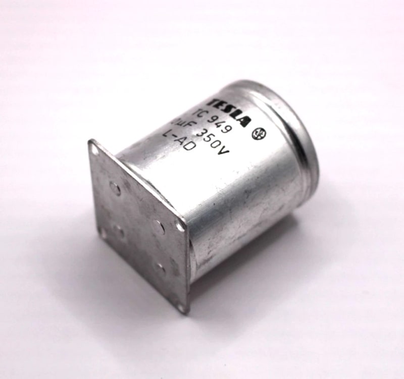 1x NOS Tesla TС 949 L-AD 10uF 350V Electrolytic Capacitors TС949 1pc in one lot - Image 3