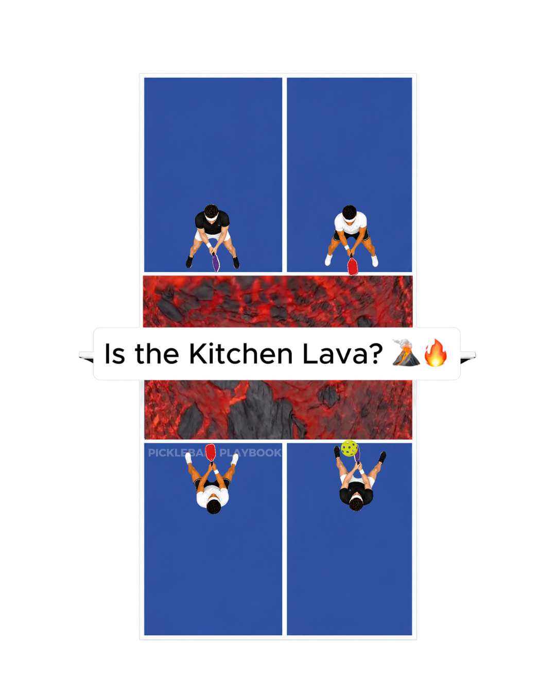 Is the Kitchen Lava in Pickleball?