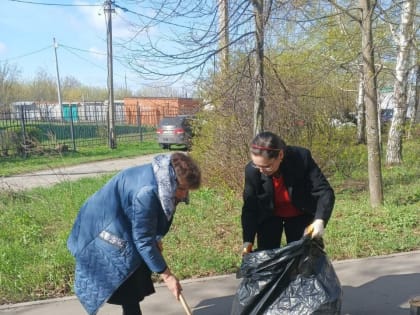 Активные долголеты облагородили территорию ул. Мадонская в г. Орехово-Зуево