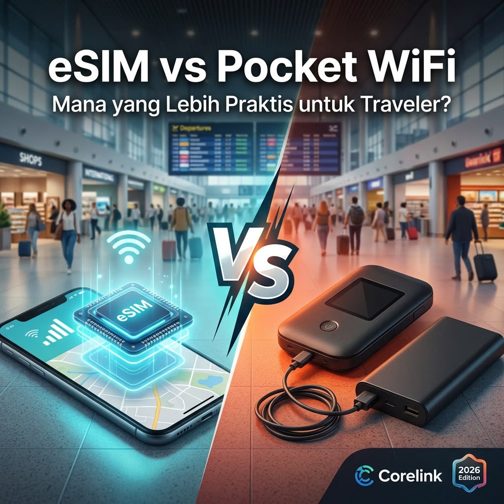 eSIM vs Pocket WiFi: Mana yang Lebih Praktis untuk Traveler? (2026)