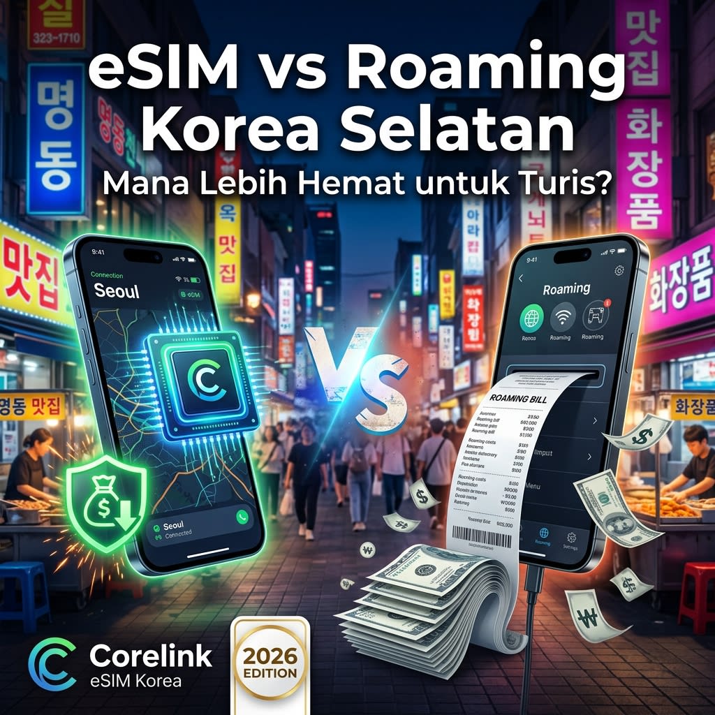 eSIM vs Roaming Korea Selatan: Mana Lebih Hemat untuk Turis? (2026)