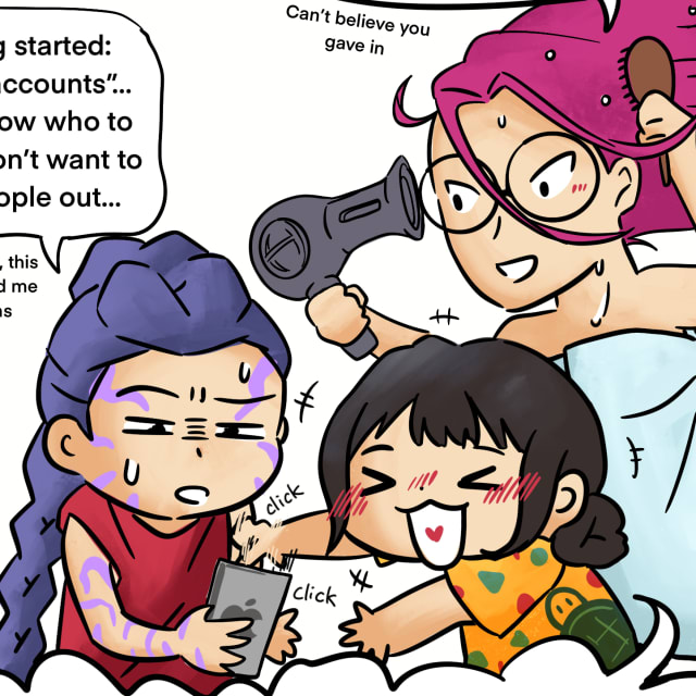 Huntrix girls daily life, a KPop Demon Hunters fanfiction comic