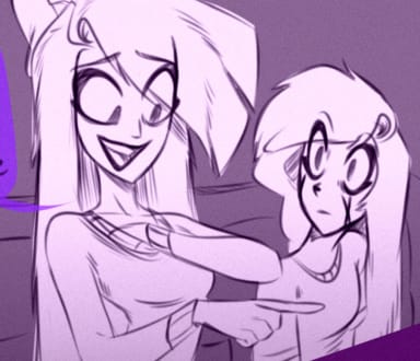 Family Laces, a Hazbin Hotel fanfiction comic. What would family life look like for Charlie, Vaggie and their children?