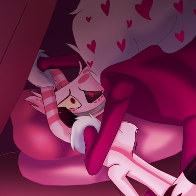 Caught in his Own Webs, a Hazbin Hotel fanfiction comic. This is more of a 'A Pilot!verse comic', a AU or 'What If' comic based more on the Pilot of the Hazbin Hotel. Unlike the original series, Charlie doesn't know who Angel works for, and Pentious has no affiliation with the group. This is more about what I envision 'could happen' in an episode. This WIP Comic aims to show the aftermath of Charlies big interview and show what could happen to Angel. Angel joined the hotel mostly to get away from Val. Because he's stubborn and selfish additude, he acts like nothing's wrong even though it's not. He hides his job to protect everyone he cares about in the Hotel and maintain his porn star credibility. Unbeknownst to Angel, Valentino knows.
