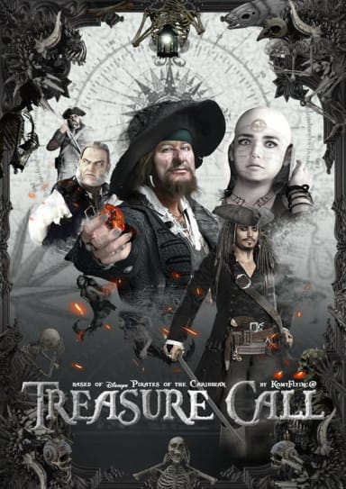 Treasure Call, a Pirates of the Caribbean fanfiction comic. This is Potc Fanart,Mates ,an 3D Comic

the main chara is the infamous Captain Hector Barbossa.  experiences an adventure, a love story and lots of humour 

Hector Barbossa is getting old and on his birthday, of all days, he has to save a little witch's life and ask himself the biggest question: What is the greatest treasure in the world for you.