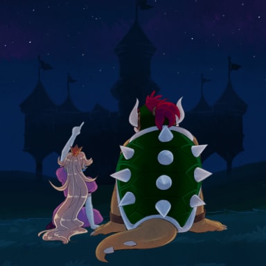 "The Candle" [A BowserxPeach Fancomic], a Super Mario Bros fanfiction comic. 
