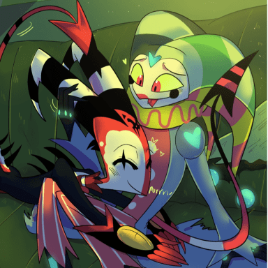Hidden Feeling, a Helluva Boss fanfiction comic. This fancomic is not canon or anything. I just drew it for the blitzfizz shippers.