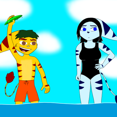 Feelings, a Ratchet & Clank fanfiction comic. The love story of my Lombax OCs Gordon and Phoebe.  They had already admitted they've had a crush on each other for some time, but after spending some time with each other, a surprising moment comes for them...!