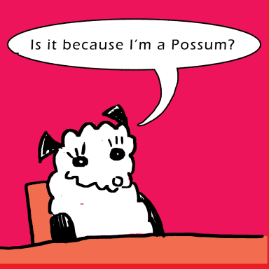 Is it because I'm a Possum?, a Furry and Originals fanfiction comic. 