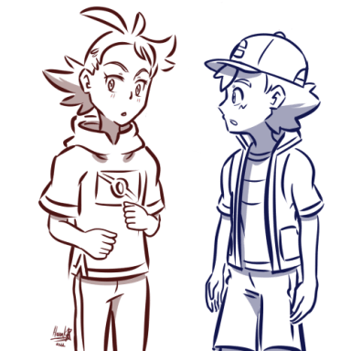 Confession, a Pokemon fanfiction comic. Few time after recovering from a fever, Ash believes he didn't get fully healed from that time and asks Chloe for advice. However, she realises that he's not experiencing a illness and tells him that Goh's the only one who can sort out the issue...

This is the beginning of something new for both Ash and Goh that will mature as they grow up.
