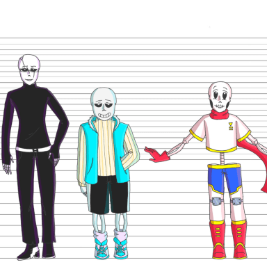 Separatetale, a Undertale fanfiction comic. All the main characters are mostly teenager, or young adult. The actual king is Aslord, the father of Asgore. Gaster tries his best to be a good father. 

Humerus series.