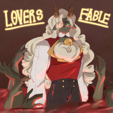 Lovers Fable , a Cult of the Lamb fanfiction comic. In the world of Cult of the Lamb we follow a father thrust in the war torn land, Force to rise to power against his morals, after the silence of the gods and the defeat of the bishops, Lover must work with others to bring light back to the world.