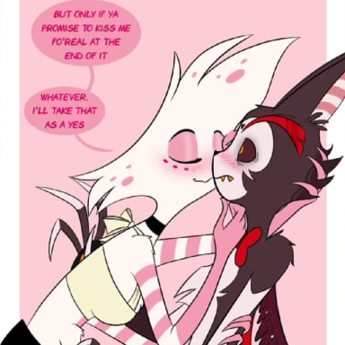 Just Ask Him | Hazbin Hotel Comic Dub, a Hazbin Hotel fanfiction comic. Husk asks angel out for a date.

❤️Follow Us On Twitter❤️
https://x.com/BloomingDubs

Art Source:
https://x.com/term_Superboy/status/1382478973368668163

Voice Cast:  
Charlie Morningstar. 🌈☀️
https://www.youtube.com/channel/UCi2U5bKSZwoJjmwwlGyP5Pw

Husk + Angel. 💗🕸️ 😾🥃
https://www.youtube.com/channel/UCwKamLDkesVYDoTAbUzlGww

Valentino. 😈♥️ (Me)
https://www.instagram.com/jollyfandomgirl

Music: 
Memory Lane:
https://www.youtube.com/watch?v=zJ6tnXKdNmA
(Kevin MacLeod)

Carefree:
https://www.youtube.com/watch?v=dGbahiIH3dk
(Kevin MacLeod)

If You Close Your Eyes I'm Still With You:
https://www.youtube.com/watch?v=x1FLHNiTbdw
(Late Night Feeler)

 Melhor Tu Fica Ligada:
https://www.youtube.com/watch?v=ifueSxJFiCM

There Is Romance: 
https://www.youtube.com/watch?v=kgRmA6gCqIU
(Kevin MacLeod)
