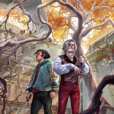 Deciphering, a Ace Attorney fanfiction comic. Deciphering is a detective surrealistic love story about Phenix Wright, a loveable walking disaster of an ex-attorney, trying to confess to his best friend, a brilliant prosecutor Miles Edgeworth. 

The story also touches sensitive topics as: alchoholism, suicidal ideation, psychological and physical abuse, depression and self-sabotage. And a murder, of course. It is a detective story after all.