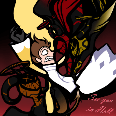 Truth Beneath the Rose Issue 1 - See you in Hell, a Hazbin Hotel fanfiction comic. The great Adam, the first man, has fallen after the defeat of the Exorcists at the hands of the King and Princess of Hell. Desperate to get back to the cozy life, Adam runs to the hotel, but not without his past hunting him down.