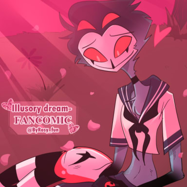 illusory dream, a Helluva Boss fanfiction comic. They are both in a dream at the same time!