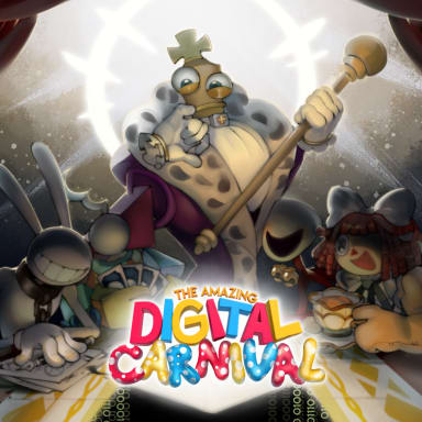 The Amazing Digital Carnival, a The Amazing Digital Circus fanfiction comic. A man gets trapped in a crazy virtual world along with five AI and are now subject to the whims of wacky AI and their own personal traumas.