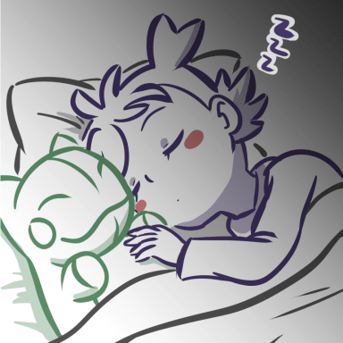 Bedwetting, a Pokemon fanfiction comic. Ash and Goh wake up in late night and realise that their daughter is trying to sort an issue caused by a nightmare.