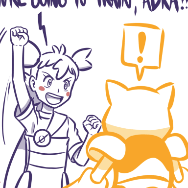 Abra's New Move, a Pokemon fanfiction comic. In the countdown to the Pokémon Trainer license training and exam day, Destiny decides to tutor a move to her Abra. But the outcome isn't what she expects...