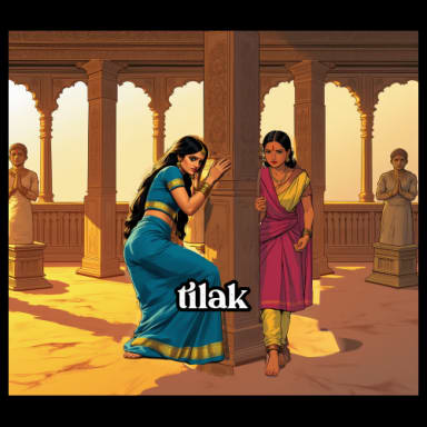 tilak , a Baahubali fanfiction comic. Witness the legendary romance of Baahubali and Devsena from their very first sparks! This fic dives deep into Devsena's internal turmoil and Amarendra's sly awareness as their intense mutual attraction builds. Expect sizzling tension, unspoken desires, and plenty of "thirst trap" moments. A peek into their pre-canon courtship.