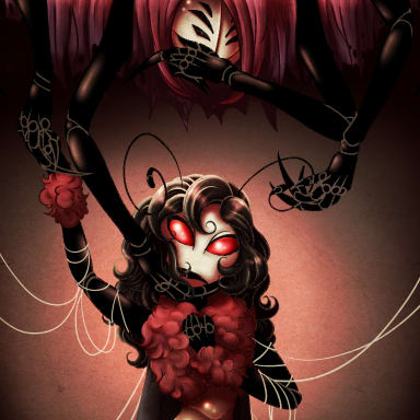 Weaver Song (A Hollow Knight Comic), a Hollow Knight fanfiction comic. Alira has been a performer in Grimm's Troupe for years now, and she's had a habit of exploring outside of the tent when new lands are visited. In her years of travel, she'd never come across a place quite like Hallownest, however. A new land brings about old dreams of hers, ones that oddly makes the world familiar and bleak. On one of her explorations, she comes to meet a strange and mischievous Weaver Spider named Zaat. Maybe he knows more about this strange land and these dreams...?    (This comic will be uploaded every other week on Tuesdays!)