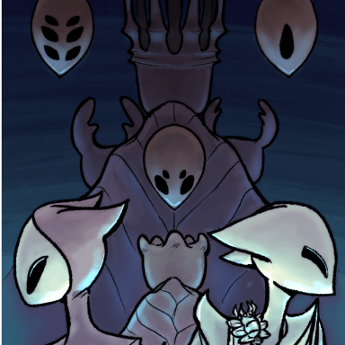 The Queen Mother, a Hollow Knight fanfiction comic. The White Lady averts a tragedy of unimaginable proportions by taking up the mantle of “mother.”