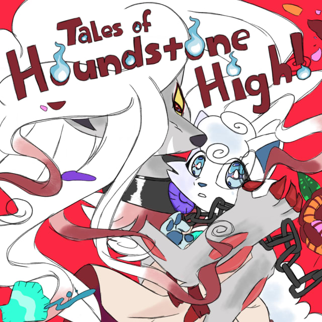 Tales Of Houndstone High!, a Pokemon fanfiction comic. In this universe, Ghost Pokemon are believed to not exist. Only a very select few actually experience the paranormal, and a snow white vulpix named Koyuki  is one of them. She runs away from home to Houndstone Woods for a better life, only to realize this town is anything but normal.