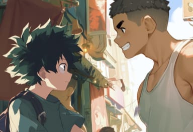 Episode-4: - rivals of Hero's Shadow, a My Hero Academia fanfiction comic. Izuku hates bullies. Can he stand up to some jerks when he's face to face with them?