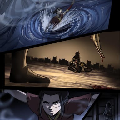 Episode-4: of Distorted Reality, a Avatar The Last Airbender fanfiction comic. Azula struggles to nurse Aang and Zuko back to health