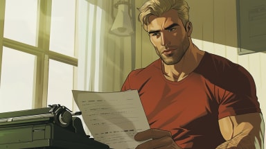 Episode-1: of Get Off My Lawn, a Marvel fanfiction comic. Who is the mysterious man that has magically fixed the calculations on Tony's whiteboard?