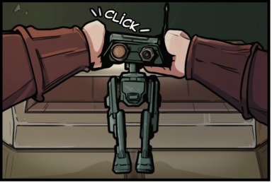 Episode-2: of Rascal's Run, a Star Wars fanfiction comic. Nihla manages to assemble a trusty droid to accompany her on her adventures