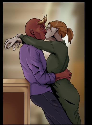 Episode-8: of Rascal's Run, a Star Wars fanfiction comic. Nihla goes out to celebrate her winnings with Velk