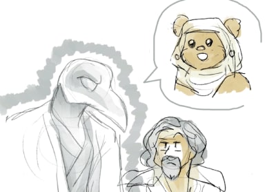 Episode-2: of Jedi MoonKnight, a Star Wars and Marvel fanfiction comic. Khonshu is a cranky old Force ghost who most people can't see or hear