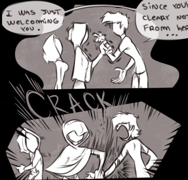 Episode-4: of Hell Is Not Forever, a Hazbin Hotel fanfiction comic. Emily and Lute are chased by a couple of demons, do they manage to escape unhurt?