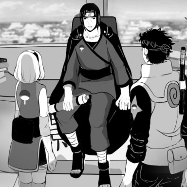 Episode-10: of Dango, a Naruto fanfiction comic. 2 months after the Coronation of Itachi as the 6th Hokage and his wedding to Sakura, Itachi calls Sakura and Shisui for a confidential mission.