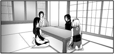 Episode-7: of Dango, a Naruto fanfiction comic. It's time for the bride and groom to meet the in-laws