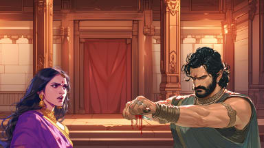 Episode-2: - The Blood Oath of Mrignayani, a Baahubali fanfiction comic. Devasena is worried about Bhalla's growing popularity amongst Mahishmati's people, and more importantly, amongst the soldiers
