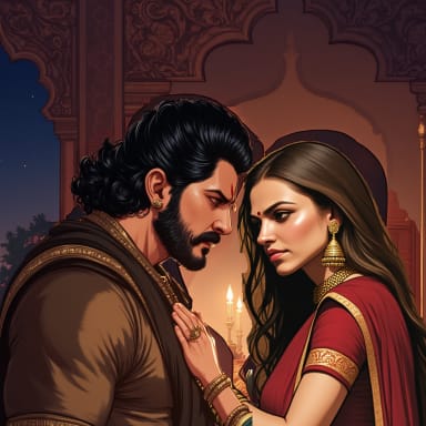 Episode-8: - The First Night of Mrignayani, a Baahubali fanfiction comic. Bhallaladeva grapples with his new marriage. Mrignayani, in turn, reflects on her interactions with Bhalla, acknowledging the unexpected attraction and mental sparring between them.