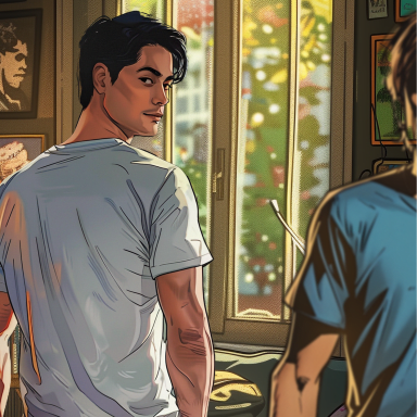 Episode-7: of A Million Pretty Pieces, a 9-1-1 fanfiction comic. Maddie opens up to Buck and Daniel about Doug, while Evan receives a letter from Peru...