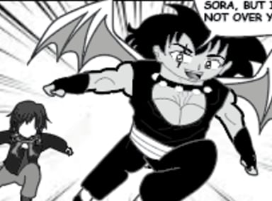 Episode-44: - Chapter 37: Yuusuke vs Sora of Dragon King, a Originals fanfiction comic. After Yuusuke learned that Kaze is Sora's father, he decided to test just how strong Sora is by sparring him.