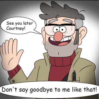 Episode-10: - Gravity Falls Don't you die on me CONTINUATION PART 9 of Gravity Falls: Don't you die on me comic, a Gravity Falls fanfiction comic. Wendy reaches the Mystery Shack and learns from Soos the truth about the tragic accident in which Stanford suffered. Wendy feels very sorry for Courtney, who has just returned to Gravity Falls to be with Ford. At the same time, in the hospital, doctors are still fighting to restore Stanford's vital functions, with every minute his chances are getting smaller. Stanley and Courtney, who are waiting in the corridor, are shocked. They do not want to accept the fact that they may lose the person closest to them in a moment. Stanley cannot stand it and runs into the room and begs his brother not to leave him, remembering their yesterday morning conversation a few hours before the tragedy...