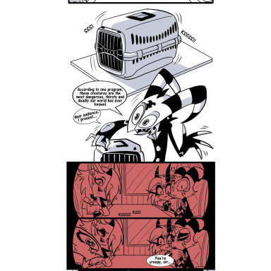 Episode-6: - What if..(Loona/Vortex) Part 6 of What if..?, a Helluva Boss and Hazbin Hotel fanfiction comic. FINALLY chapter 2 is about to begin! It's taken me a while to get back into it, but here it is!




I laughed a lot drawing this part, Moxxie is still the victim but it's so much fun XD I think I got everyone's expressions right ^^