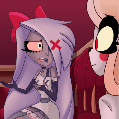 Episode-3: - The Reassurance of Caught in his Own Webs, a Hazbin Hotel fanfiction comic. Charlie checked on Vaggie after Angel left the hotel. While Vaggie is discouraged by Angel's behavior, Charlie assures her that he must have a valid reason for it, and she is still willing to help him, despite everything. The incident makes Vaggie feel guilty, and she hopes Charlie will forgive her.