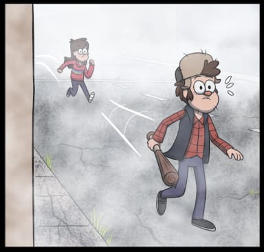 Episode-3: of Fallen Pines, a Gravity Falls and Silent Hill fanfiction comic. Continuing the investigation...