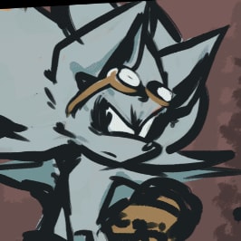 Episode-29: - Lamentations of Halo on Fire, a Sonic the Hedgehog fanfiction comic. Nazo breaks into Dirge's study looking for answers, and to his dismay, only finds more dead ends. His past mistakes still following him at the heel.
In another part of the building, Blizzard sheds some background on the other Council members when they stop at framed paintings of the group.