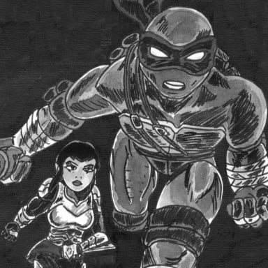 Episode-2: - "Out of the shadows" of Teenage Mutant Ninja Turtles "The full eighty percent", a Teenage Mutant Ninja Turtles, Avatar The Last Airbender and Dragon Ball Z fanfiction comic. While Casey Jones and Michelangelo take posession of Chris Bradford's old room and his DVD collection, Leo expresses the exhaustion which comes with being both the Team's leader and Splinter's replacement as their sensei.

His venting is heard by Donatello, who comes up with a solution.