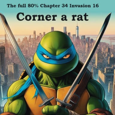 Episode-34: - Corner a rat of Teenage Mutant Ninja Turtles "The full eighty percent", a Teenage Mutant Ninja Turtles, Avatar The Last Airbender and Dragon Ball Z fanfiction comic. As Vincent, Casey and Doniie meet up and make stock of the situation, back at base, the still critically injured Leo gets a visit from a friendly ghost. But he's not the only one who can see him.
