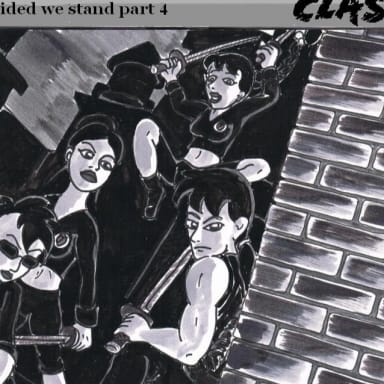 Episode-8: - Clash of Teenage Mutant Ninja Turtles "The full eighty percent", a Teenage Mutant Ninja Turtles, Avatar The Last Airbender and Dragon Ball Z fanfiction comic. And picking up where we left off. Karai finds out that what that Xever clone said about not being able to escape was not just some hogwash and that the invasion's scale is much larger than the Hamato clan took in account. Meanwhile in Japan, Kuro, who thus far had been the butt of all jokes is facing off against Toshiro, showcasing that his ineptness was an act.