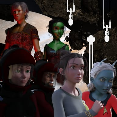 Episode-4: - Orion Gambit - Part 1 of Tiny Trek Adventures, a Star Trek fanfiction comic. The Aries is on an escort mission and they're expecting an Orion attack on the way.